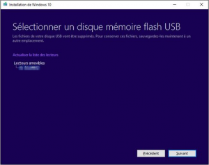 Créer une clé USB d'installation de Windows 10 - Etape 4b